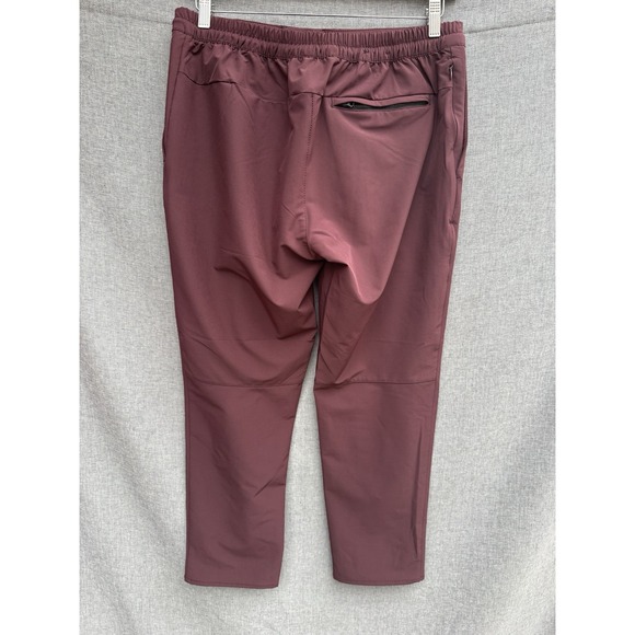 Banana Republic Joggers Mens 33x30 Burgundy Slim Tapered Fit Leg - Picture 4 of 7